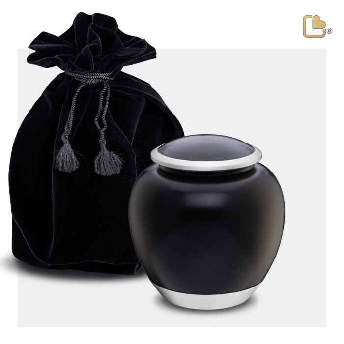 Metalen dierenurn - Shadow zwart - 0,61 Liter