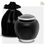 Metalen dierenurn - Shadow zwart - 1,02 Liter
