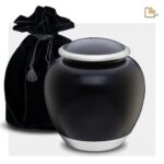 Metalen dierenurn - Shadow zwart - 1,41 Liter
