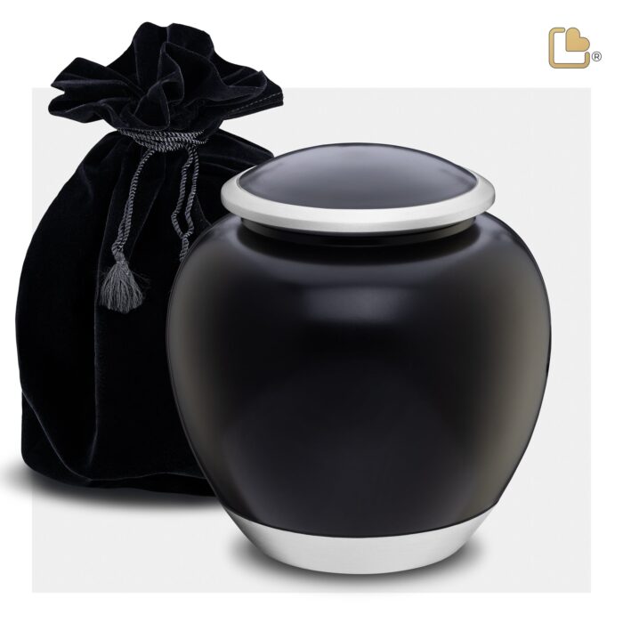 Metalen dierenurn - Shadow zwart - 1,41 Liter