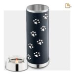 Metalen dierenurn - Tall Tealight antraciet - 1,11 Liter