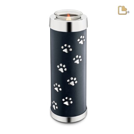 Metalen dierenurn - Tall Tealight antraciet - 1,11 Liter