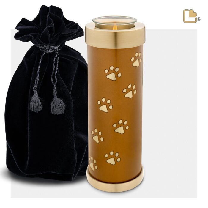 Metalen dierenurn - Tall Tealight brons - 1,11 Liter