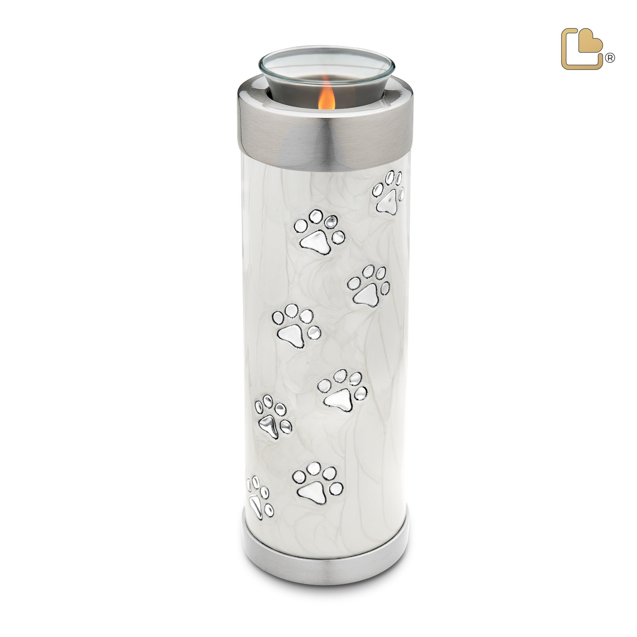Metalen dierenurn - Tall Tealight wit - 1,11 Liter Metalen dierenurn - Tall Tealight wit - 1,11 Liter
