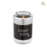 Metalen dierenurn - Tealight antraciet - 0,41 Liter