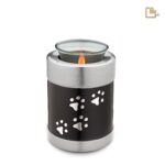 Metalen dierenurn - Tealight antraciet - 0,41 Liter