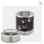 Metalen dierenurn - Tealight antraciet - 0,41 Liter