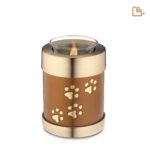 Metalen dierenurn - Tealight brons - 0,41 Liter