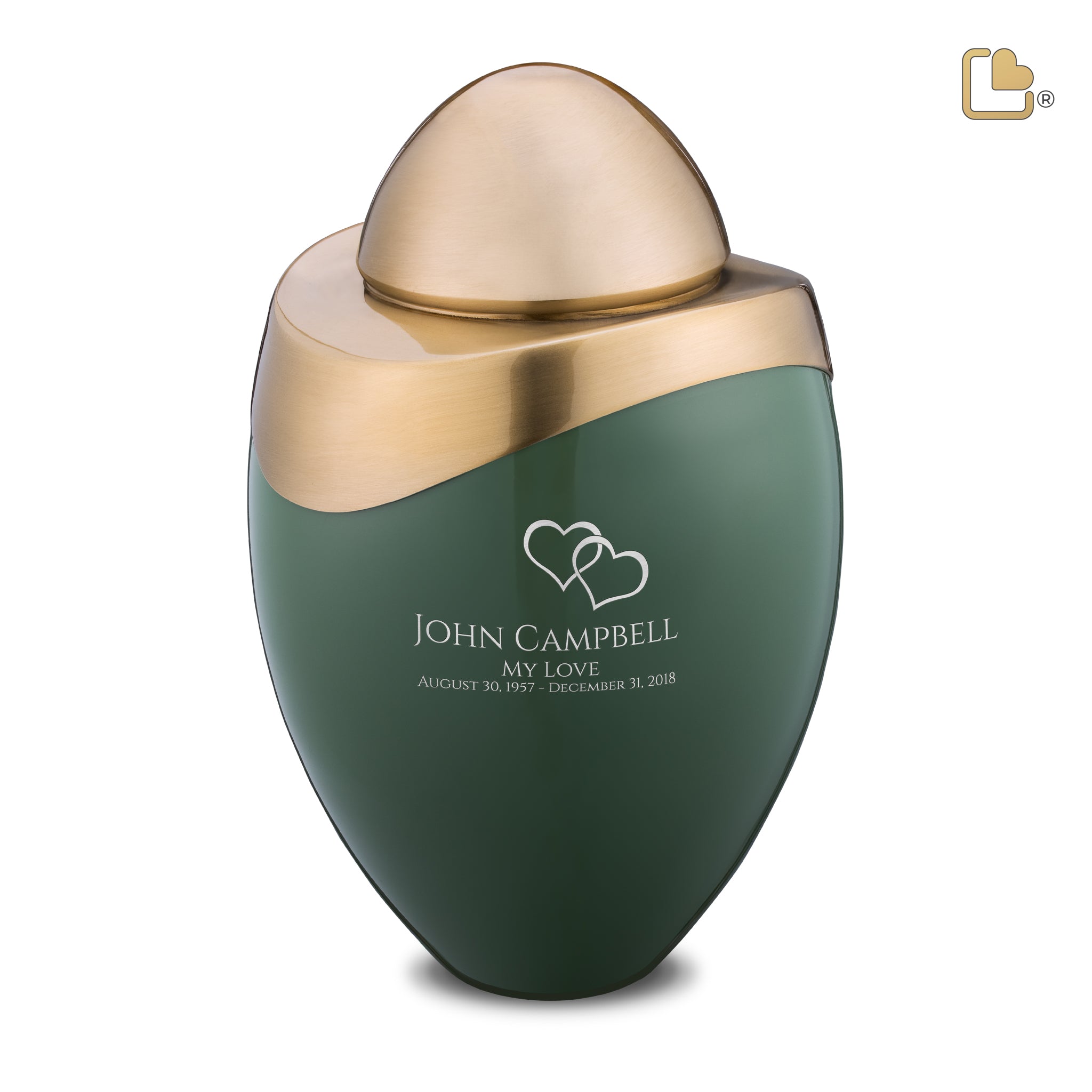 Metalen urn - Amore Sage groen - 3,80 Liter Metalen urn - Amore Sage groen - 3,80 Liter