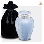 Metalen urn - Blessing blauw - 0,80 Liter