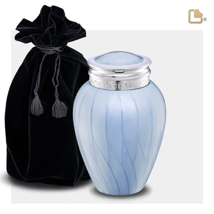 Metalen urn - Blessing blauw - 0,80 Liter