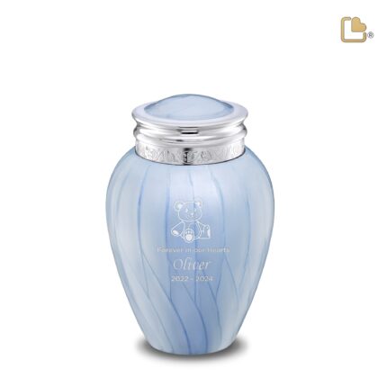 Metalen urn - Blessing blauw - 0,80 Liter