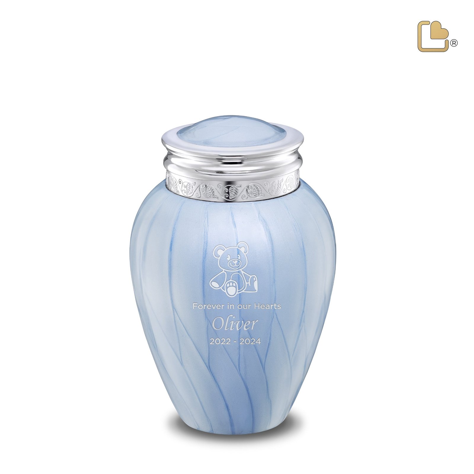 Metalen urn - Blessing blauw - 0,80 Liter Metalen urn - Blessing blauw - 0,80 Liter
