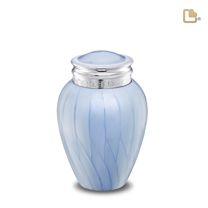 Metalen urn - Blessing blauw - 0,80 Liter