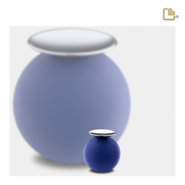 Metalen urn - Crescent Bol blauw - 0,07 Liter