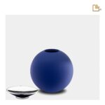 Metalen urn - Crescent Bol blauw - 0,07 Liter