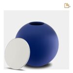 Metalen urn - Crescent Bol blauw - 3,61 Liter