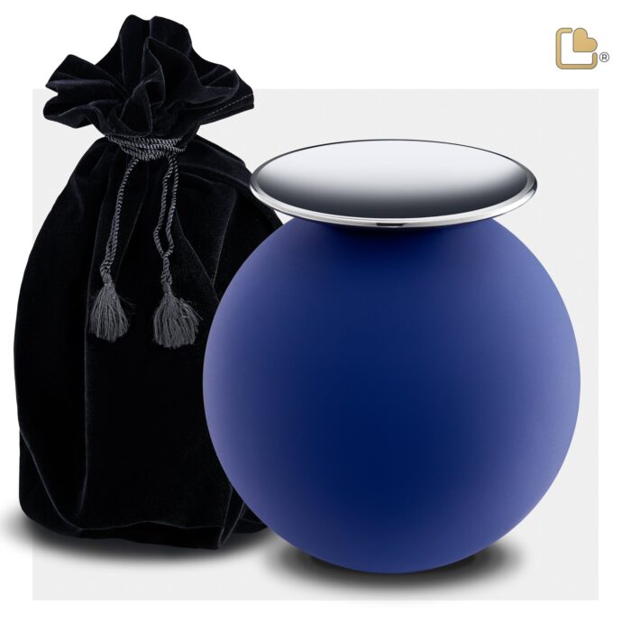 Metalen urn - Crescent Bol blauw - 3,61 Liter