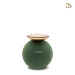 Metalen urn - Crescent Bol Sage groen - 0,07 Liter