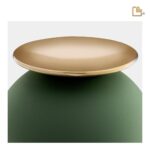 Metalen urn - Crescent Bol Sage groen - 3,61 Liter