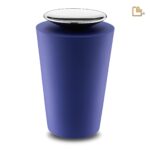 Metalen urn - Crescent Tall blauw - 4,01 Liter