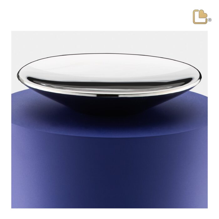 Metalen urn - Crescent Tall blauw - 4,01 Liter