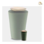 Metalen urn - Crescent Tall Sage groen - 0,07 Liter