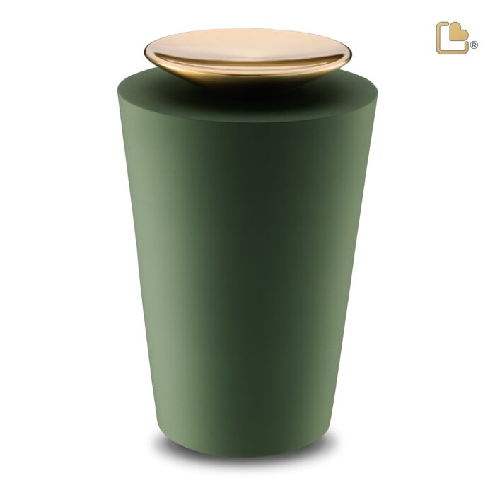 Metalen urn - Crescent Tall Sage groen - 4,01 Liter