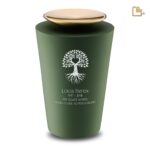 Metalen urn - Crescent Tall Sage groen - 4,01 Liter