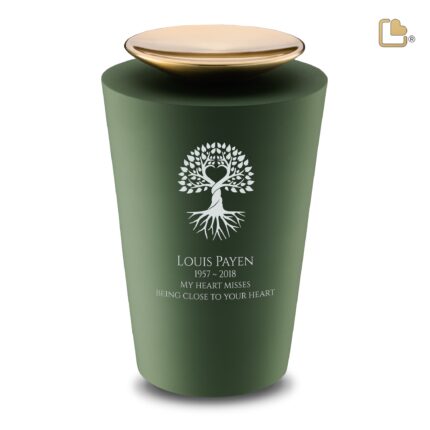 Metalen urn - Crescent Tall Sage groen - 4,01 Liter