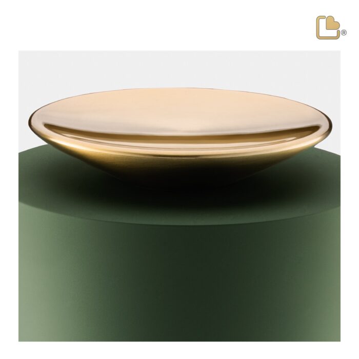 Metalen urn - Crescent Tall Sage groen - 4,01 Liter
