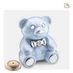 Metalen urn - CuddleBear Child w Crystal blauw - 0,43 Liter