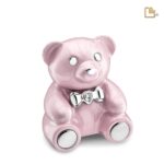 Metalen urn - CuddleBear Child w Crystal roze - 0,43 Liter