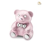 Metalen urn - CuddleBear Child w Crystal roze - 0,43 Liter
