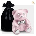 Metalen urn - CuddleBear Child w Crystal roze - 0,43 Liter