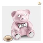 Metalen urn - CuddleBear Child w Crystal roze - 0,43 Liter