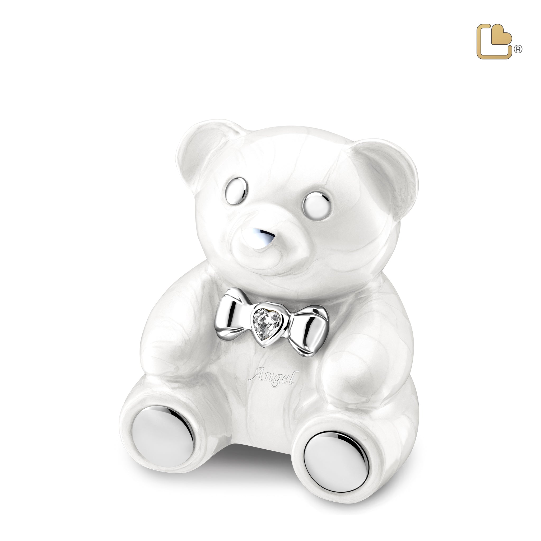 Metalen urn - CuddleBear Child w Crystal wit - 0,43 Liter Metalen urn - CuddleBear Child w Crystal wit - 0,43 Liter