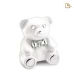 Metalen urn - CuddleBear Child w Crystal wit - 0,43 Liter