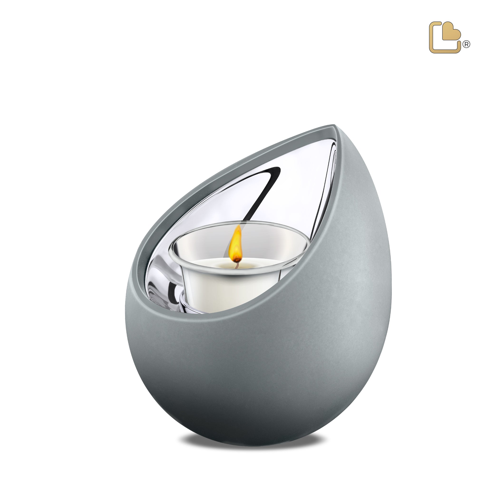 Metalen urn - Druppel Tealight French grijs - 0,31 Liter Metalen urn - Druppel Tealight French grijs - 0,31 Liter
