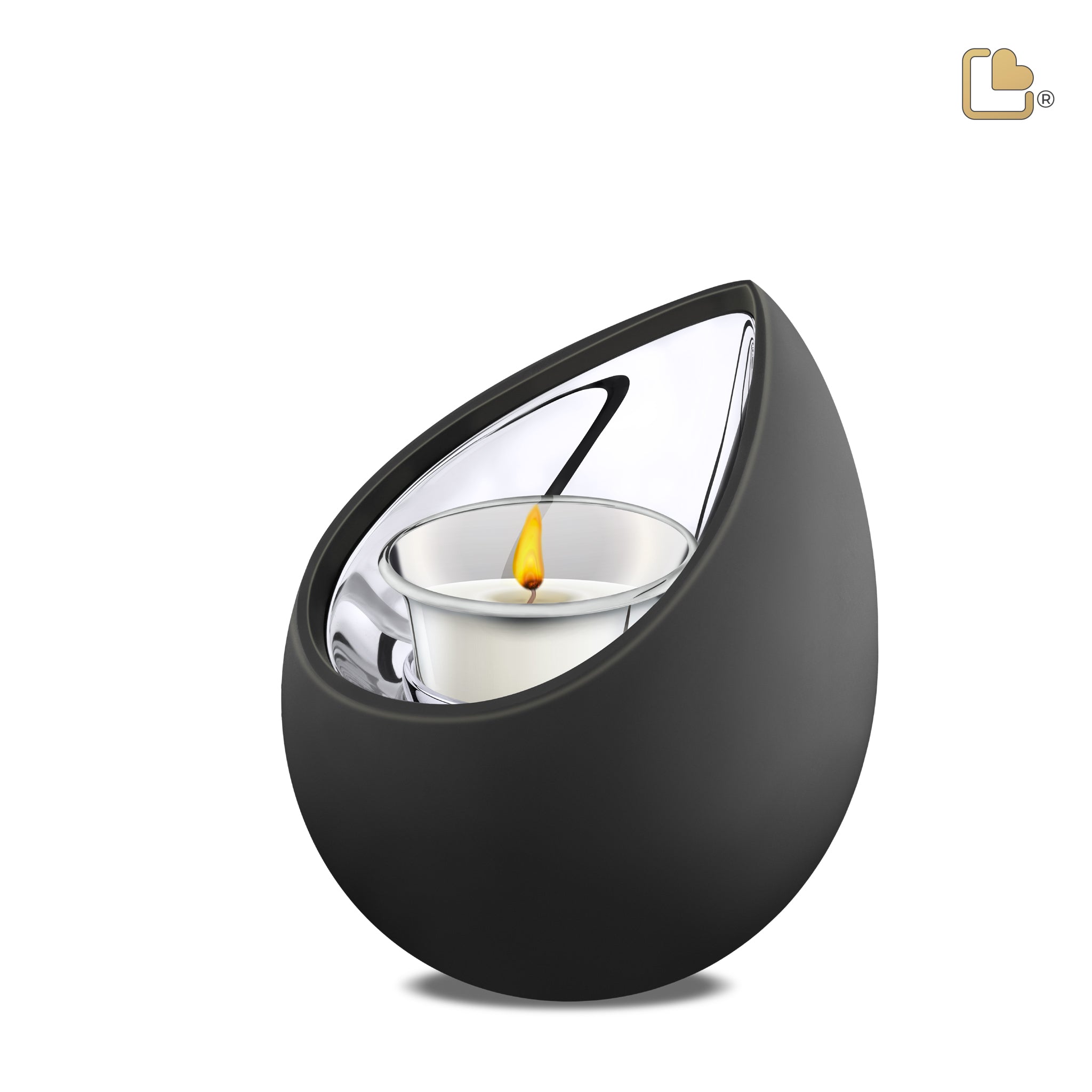Metalen urn - Druppel Tealight zwart - 0,31 Liter Metalen urn - Druppel Tealight zwart - 0,31 Liter