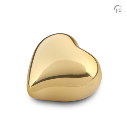 Metalen urn - keepsake hart goud - 0,08 Liter