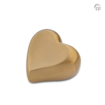 Metalen urn - keepsake hart goud - 0,08 Liter