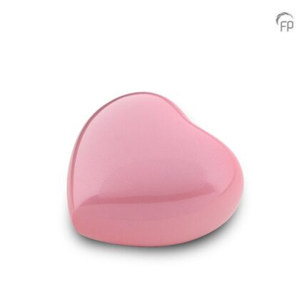 Metalen urn - keepsake hart Satori roze - 0,08 Liter
