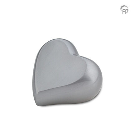 Metalen urn - keepsake hart zilver - 0,08 Liter