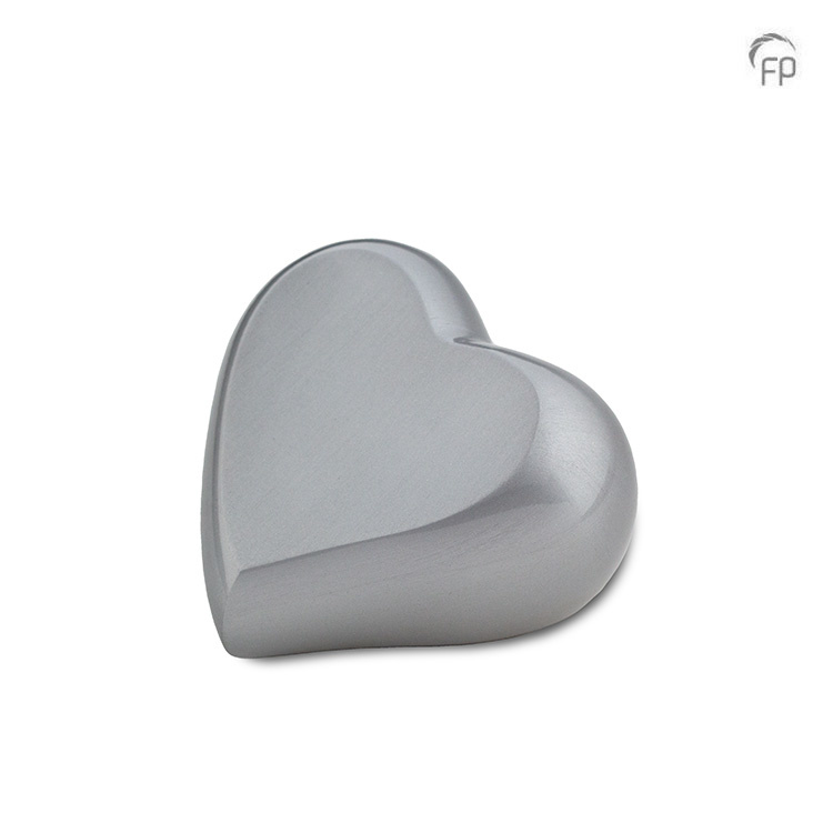 Metalen urn - keepsake hart zilver - 0,08 Liter Metalen urn - keepsake hart zilver - 0,08 Liter