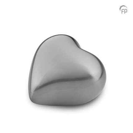 Metalen urn - keepsake hart zilver - 0,08 Liter