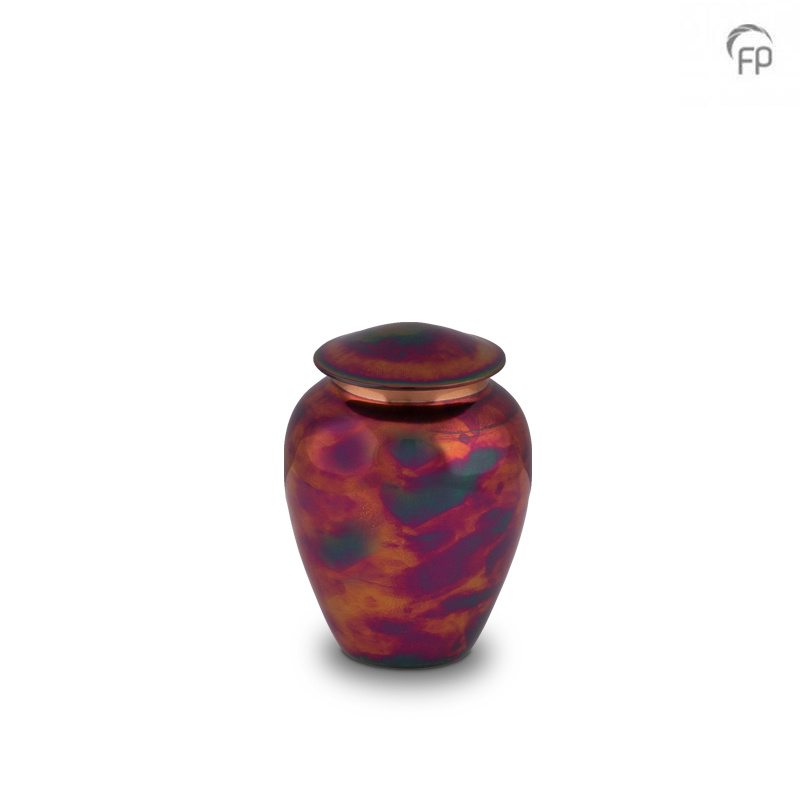 Metalen urn - keepsake Raku koper - 0,05 Liter Metalen urn - keepsake Raku koper - 0,05 Liter