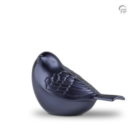 Metalen urn - keepsake Songbird blauw - 0,10 Liter