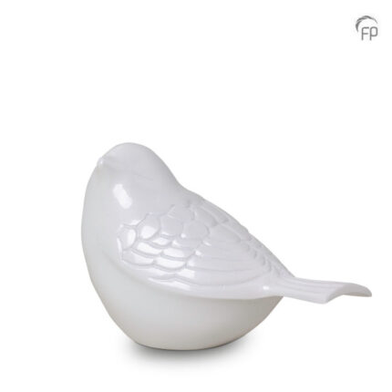 Metalen urn - keepsake Songbird wit - 0,10 Liter