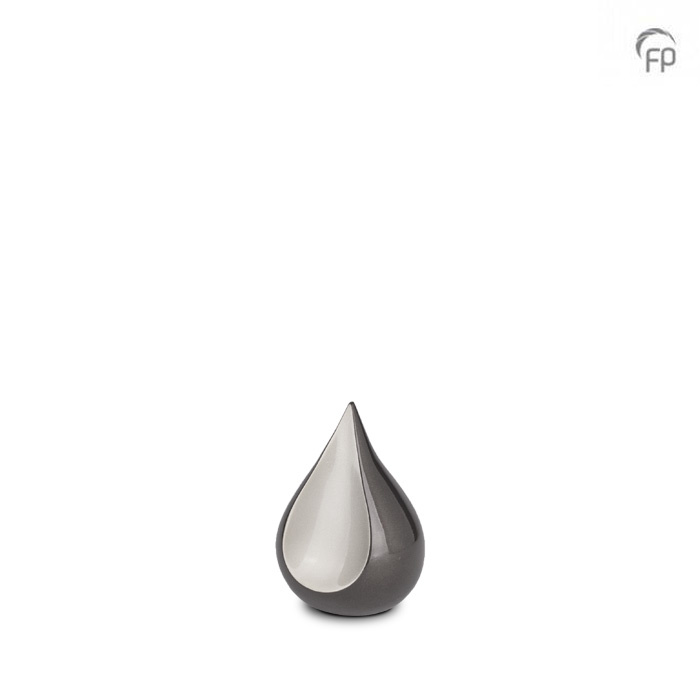 Metalen urn - keepsake Teardrop grijs - 0,15 Liter Metalen urn - keepsake Teardrop grijs - 0,15 Liter